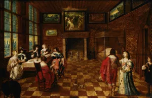 Interior scene by Anthonie Palamedesz Oil Painting