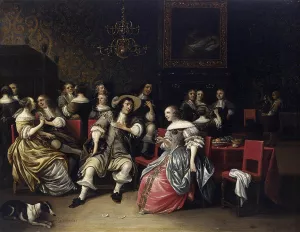 Musical Company Oil painting by Anthonie Palamedesz