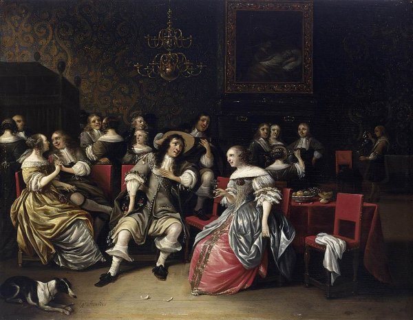 Musical Company by Anthonie Palamedesz - Hand-Painted Oil Painting Reproduction