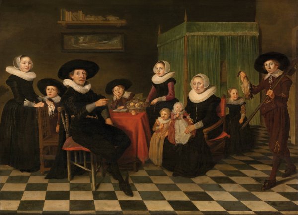 Main Product Photo of Portrait of a Family Painting by Anthonie Palamedesz