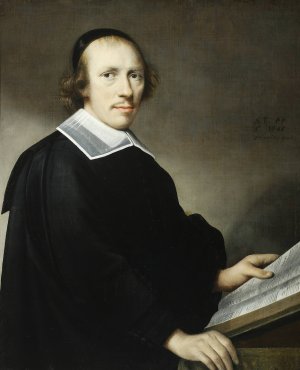 Portrait of a man with a book by Anthonie Palamedesz Oil Painting