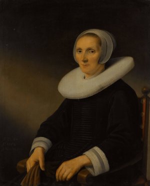 Portrait of a Woman, probably Jacobmina de Grebber by Anthonie Palamedesz Oil Painting