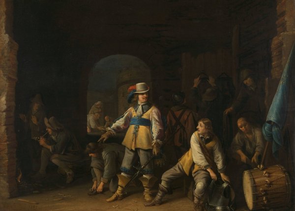 Main Product Photo of Soldiers in a Guardroom  Painting by Anthonie Palamedesz