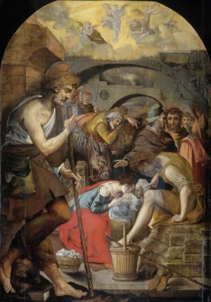 The Adoration of the Shepherds by Anthonie Van Blocklandt Oil Painting