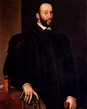 Portrait Of Antoine Perrenot De Granvelle by Anthonis Van Dashorst Oil Painting