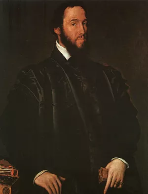 Portrait of Anton Perrenot de Granvelle by Anthonis Van Dashorst - Oil Painting Reproduction