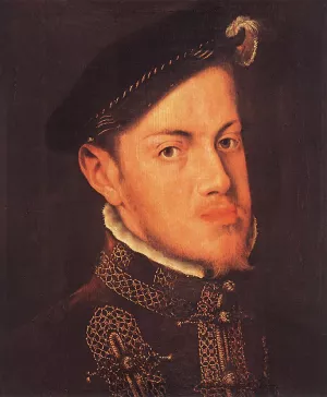 Portrait of the Philip II, King of Spain Oil painting by Anthonis Van Dashorst