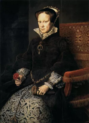 Queen Mary Tudor of England by Anthonis Van Dashorst - Oil Painting Reproduction