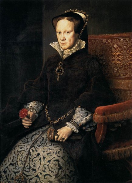Main Product Photo of Queen Mary Tudor of England Painting by Anthonis Van Dashorst