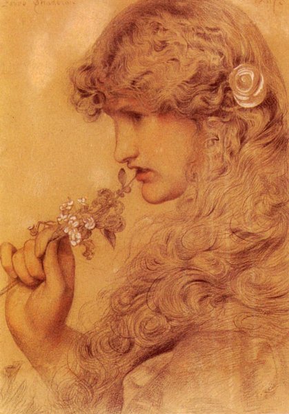 Main Product Photo of Love's Shadow Painting by Anthony Frederick Sandys