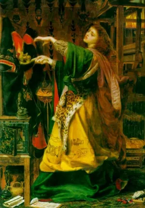 Morgana le Fay II by Anthony Frederick Sandys - Oil Painting Reproduction