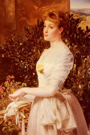 Portrait Of Julia Smith Caldwell by Anthony Frederick Sandys - Oil Painting Reproduction