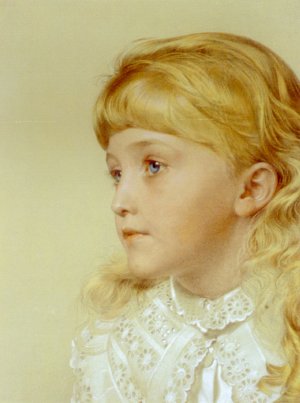 Portrait of May Gillilan by Anthony Frederick Sandys Oil Painting