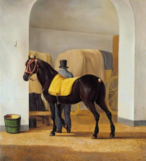 Adriaan van der Hoop's Trotter 'De Rot'at the Coach House by Anthony Oberman Oil Painting