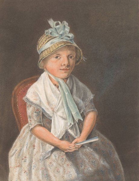 Portret van een meisje, zittend met een waaier  by Anthony Oberman - Hand-Painted Oil Painting Reproduction