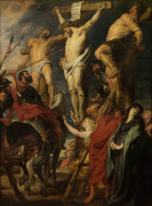 Christ on the Cross, 'Le Coup de Lance' by Anthony Van Dyck Oil Painting