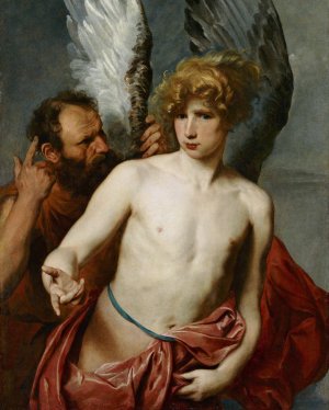 Daedalus And Icarus by Anthony Van Dyck Oil Painting
