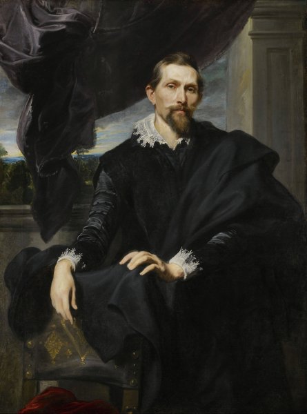 Frans Snyders  by Anthony Van Dyck - Hand-Painted Oil Painting Reproduction