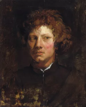 Head of a Young Man by Anthony Van Dyck Oil Painting