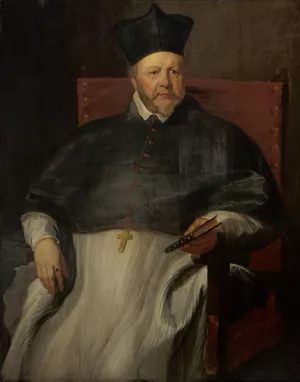 Joannes Malderus, Bishop of Antwerp by Anthony Van Dyck Oil Painting