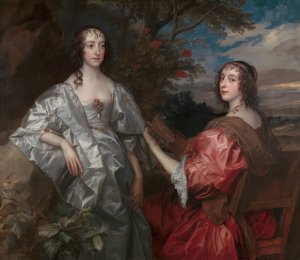 Katherine, Countess of Chesterfield, and Lucy, Countess of Huntingdon by Anthony Van Dyck Oil Painting