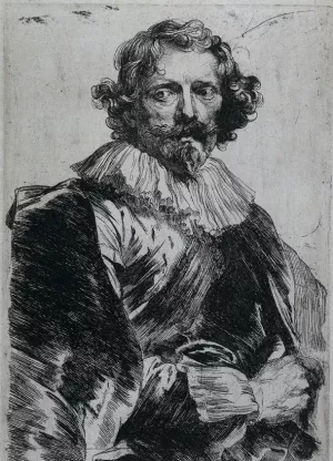Lucas Vorsterman by Anthony Van Dyck - Oil Painting Reproduction