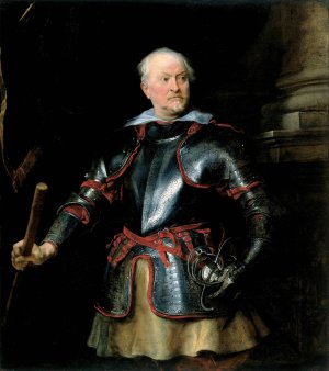 Portrait of a A Man in Armor by Anthony Van Dyck Oil Painting