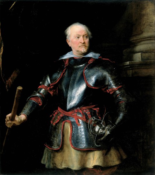 Portrait of a A Man in Armor  by Anthony Van Dyck - Hand-Painted Oil Painting Reproduction