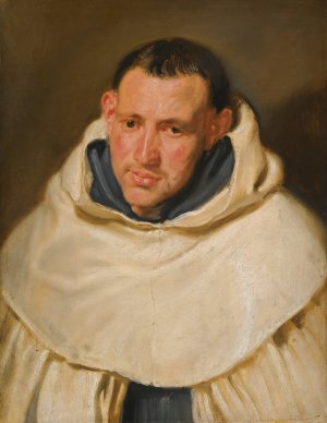 Portrait Of A Carmelite Monk, Head And Shoulders by Anthony Van Dyck Oil Painting