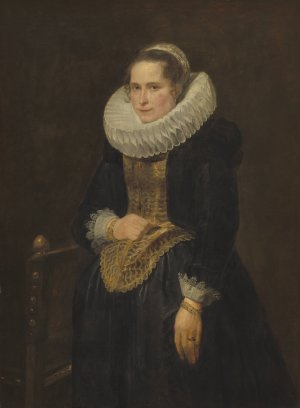 Portrait of a Flemish Lady by Anthony Van Dyck Oil Painting