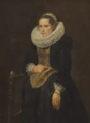 Portrait of a Flemish Lady by Anthony Van Dyck Oil Painting