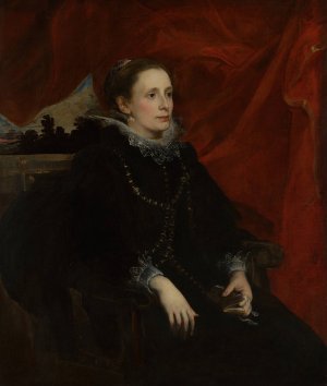 Portrait of a Woman, Called the Marchesa Durazzo Oil painting by Anthony Van Dyck