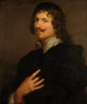 Portrait of Adriaen Hanneman by Anthony Van Dyck Oil Painting