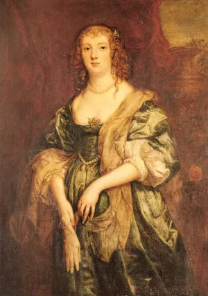 Portrait of Anne Carr, Countess of Bedford painting by Anthony Van Dyck