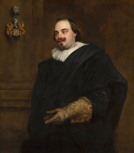Portrait of Peeter Stevens  by Anthony Van Dyck - Hand-Painted Oil Painting Reproduction