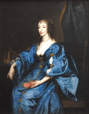 Queen Henrietta Maria of England Oil painting by Anthony Van Dyck