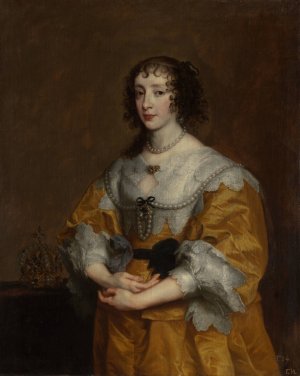 Queen Henrietta Maria by Anthony Van Dyck Oil Painting