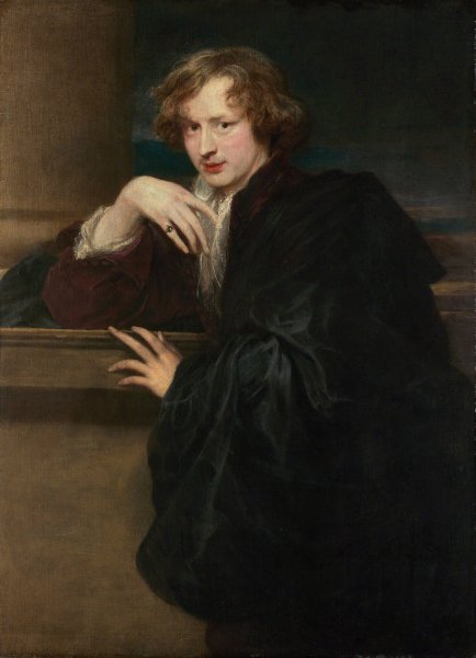 Self-Portrait ca.  by Anthony Van Dyck - Hand-Painted Oil Painting Reproduction