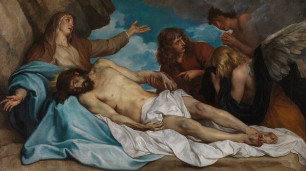 The Lamentation over the Dead Christ  by Anthony Van Dyck - Hand-Painted Oil Painting Reproduction
