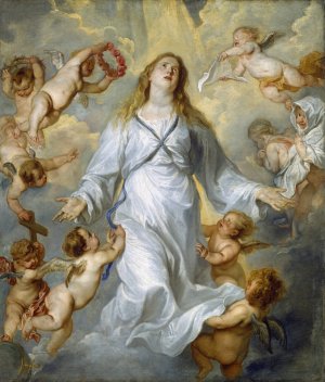 The Virgin as Intercessor by Anthony Van Dyck Oil Painting