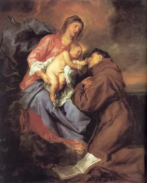 The Vision of St Anthony by Anthony Van Dyck - Oil Painting Reproduction