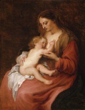 Virgin and Child by Anthony Van Dyck Oil Painting