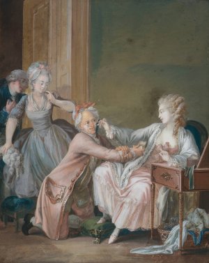 Le Vieillard farde by Antoine Borel Oil Painting