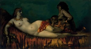 Cleopatra by Antoine Bourlard Oil Painting