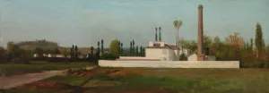 Industrial Plant by Antoine Chintreuil Oil Painting