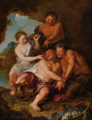 Silene barbouille de mures par egle by Antoine Coypel Oil Painting