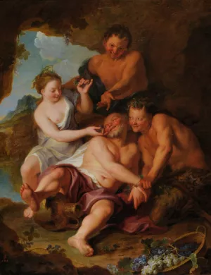 Silene barbouille de mures par egle by Antoine Coypel Oil Painting