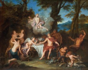 The Alliance of Bacchus and Cupid by Antoine Coypel Oil Painting