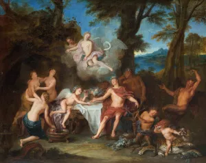 The Alliance of Bacchus and Cupid by Antoine Coypel Oil Painting