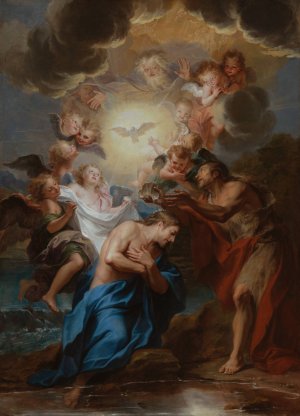 The Baptism of Christ by Antoine Coypel Oil Painting